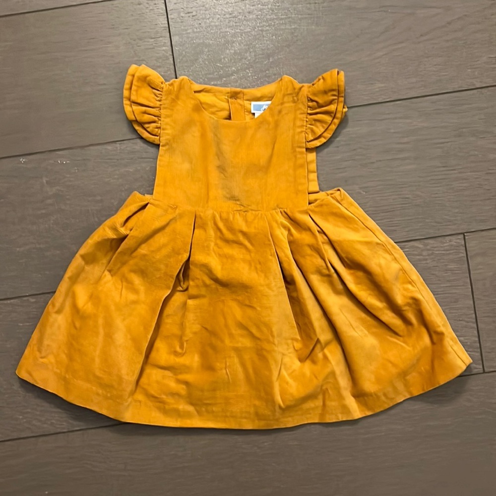 Jacadi Paris Mustard Corduroy Dress 12 Months